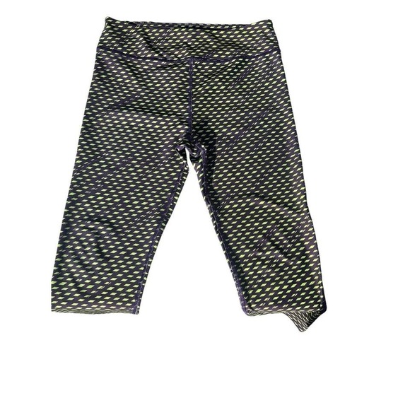 Under Armour Pants - Under Armour HeatGear Compression Leggings Womens Medium Black Green Excellent